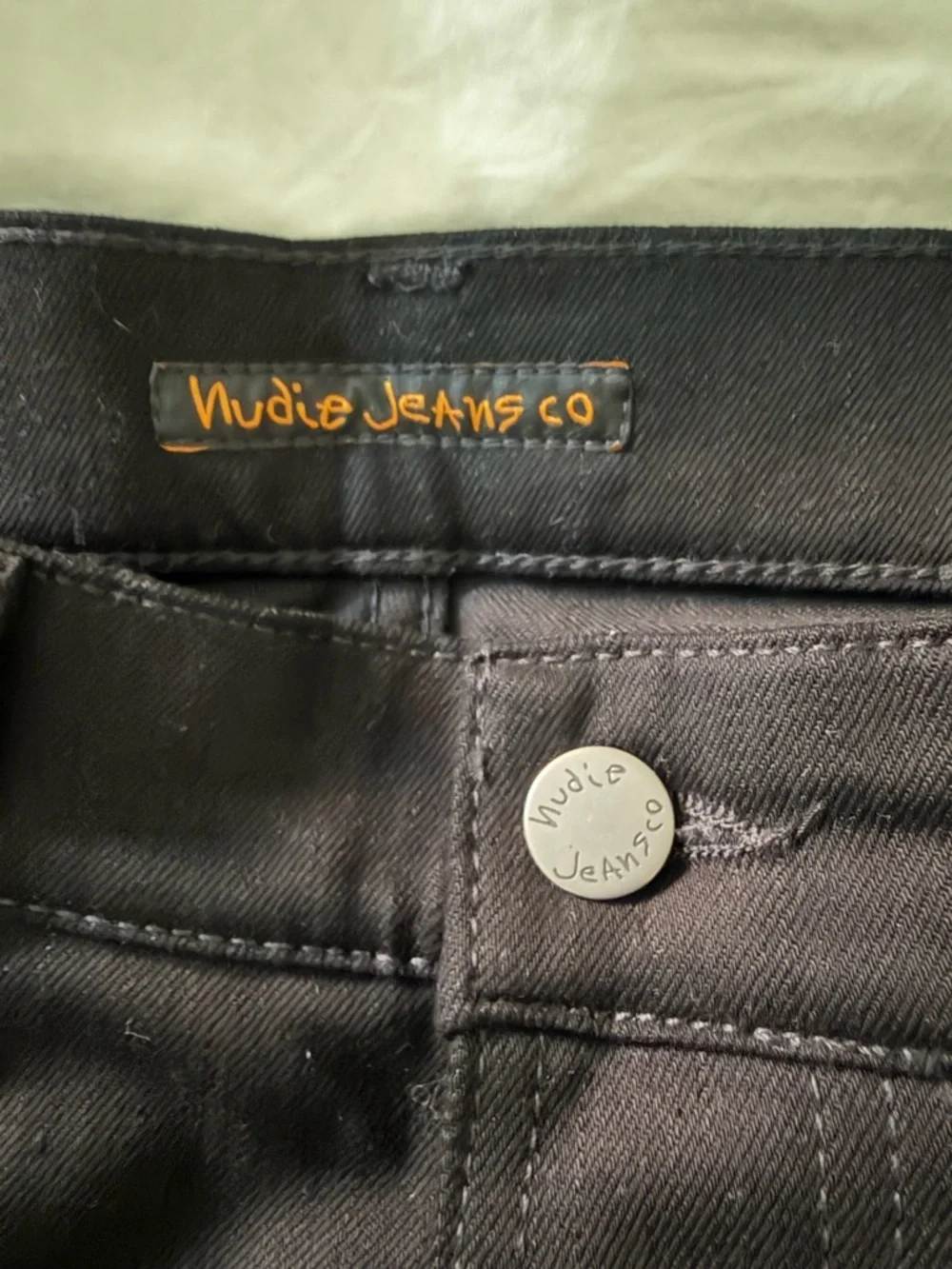 NWOT Nudie Grim Tim in Dry Cold Black (1006974) Unwashed & Unaltered 34” Inseam - Picture 3 of 7